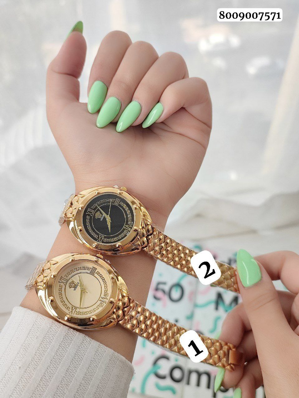 ساعت زنانه مارک ورساچه VERSACE 8009007571 قفل دستبندی  موتور با کیفیت  قاب و بند استیل  کیفیت بسیار خوب  همراه با جعبه شیک