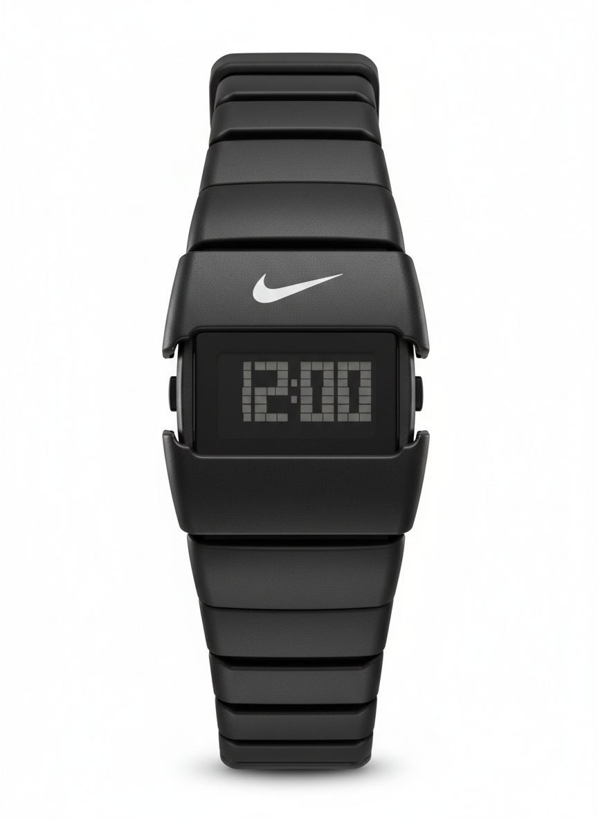 ساعت مردانه برند NIKE   قفل پروانه ای  باکیفیت  طراحی خاص و زیبا صفحه مشکی  اعداد دیجیتالی