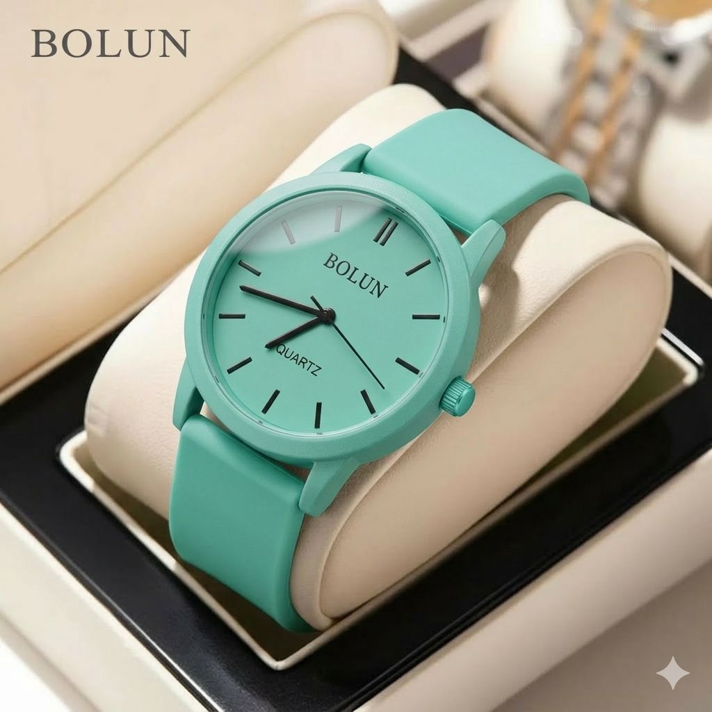 کد 2341 دخترانه برند بولون   باکیفیت  بدنه ژله ای طراحی خاص و زیبا موتور کوارتز ظریف قفل سگگی جنس خوب