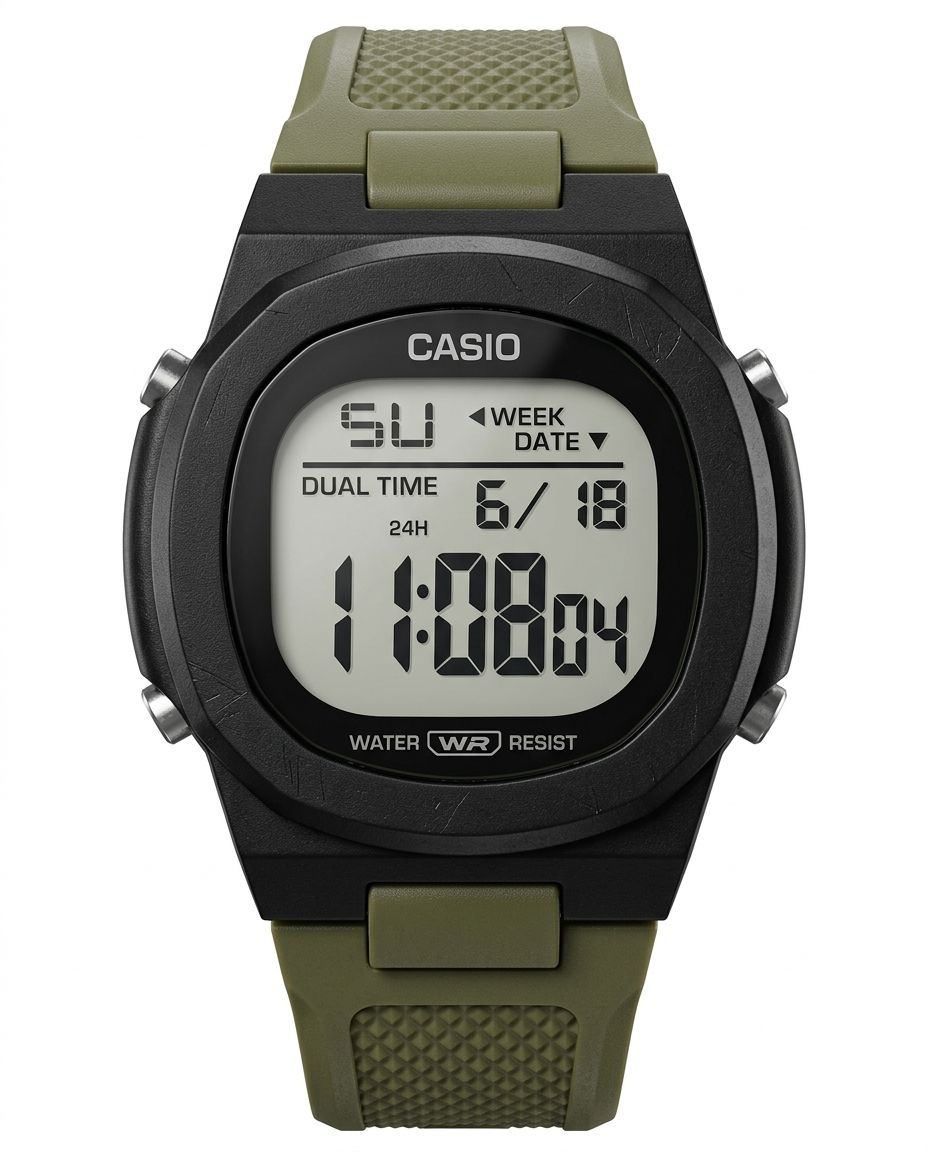 کد 2390 مردانه کامپیوتری برند کاسیو CASIO  باکیفیت  کامپیوتری بند پیو  طراحی خاص و زیبا قفل سگگی  دارای تاریخ