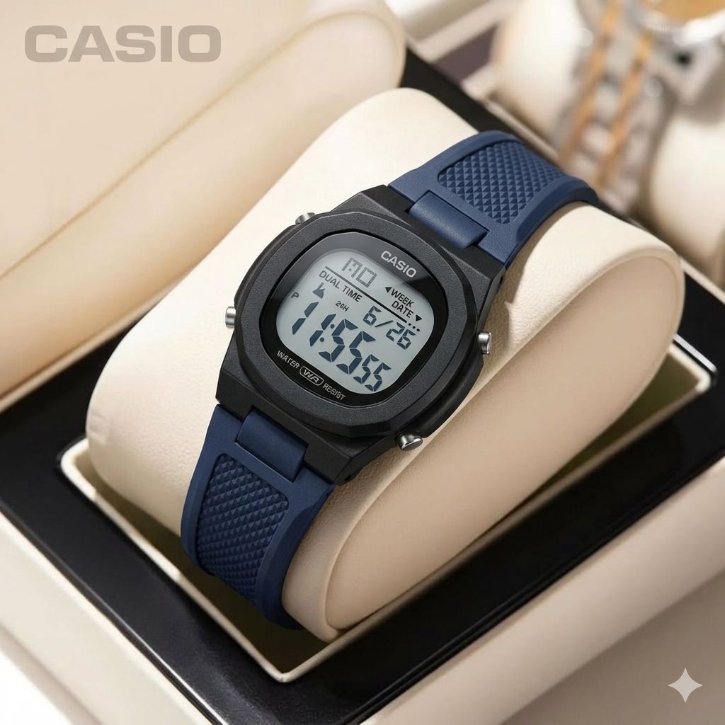 کد 2391 مردانه کامپیوتری برند کاسیو CASIO  باکیفیت  کامپیوتری بند پیو  طراحی خاص و زیبا قفل سگگی  دارای تاریخ