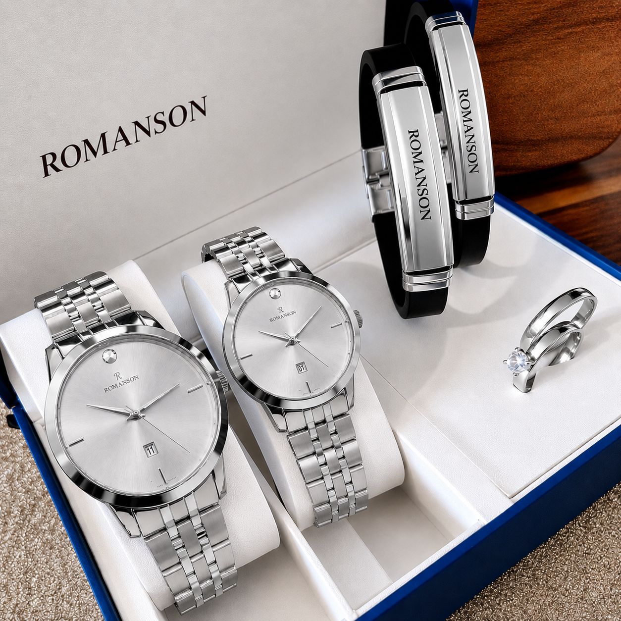 🌈ست ساعت مردانه و زنانه رومانسون ☑️Romanson set