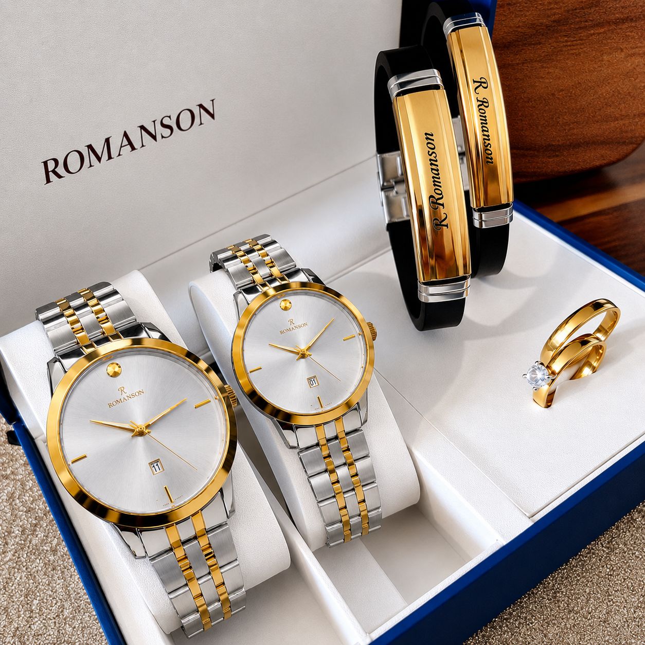 🌈ست ساعت مردانه و زنانه رومانسون ☑️Romanson set