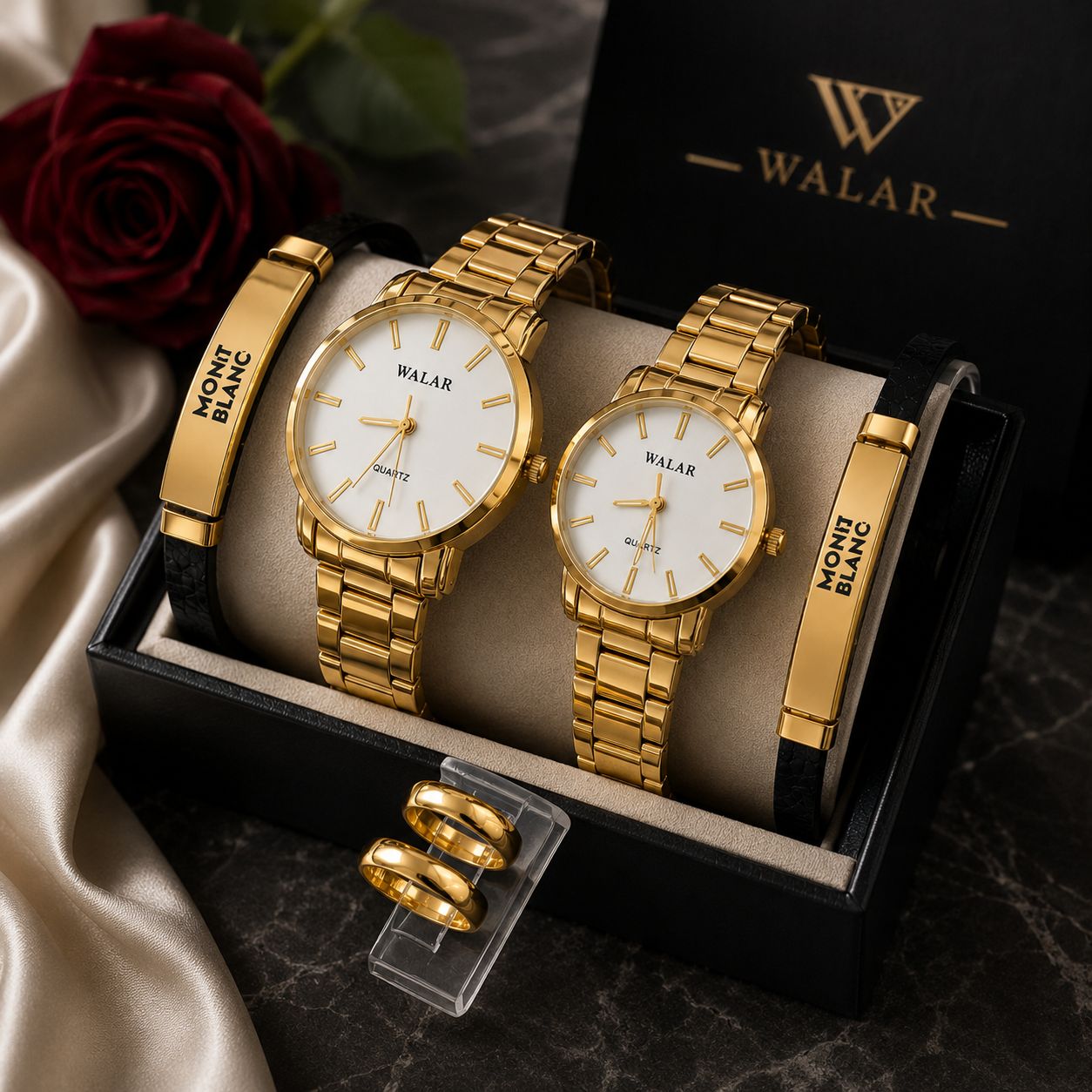 🌈ست ساعت مردانه و زنانه والار ☑️walar set