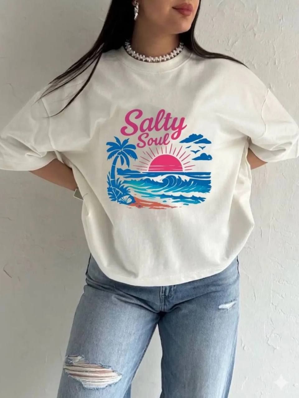 تیشرت باکسی 😍luxury😍 (کاملا مزونی) ➖سایز بندی :فری سايز از 36 تا 46 ➖جنس : نخ پنبه سوپر