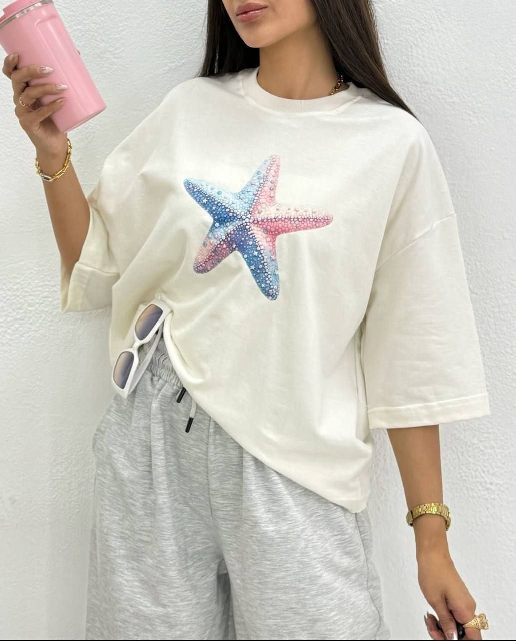 تیشرت باکسی 😍luxury😍 (کاملا مزونی) ➖سایز بندی :فری سايز از 36 تا 46 ➖جنس : نخ پنبه سوپر