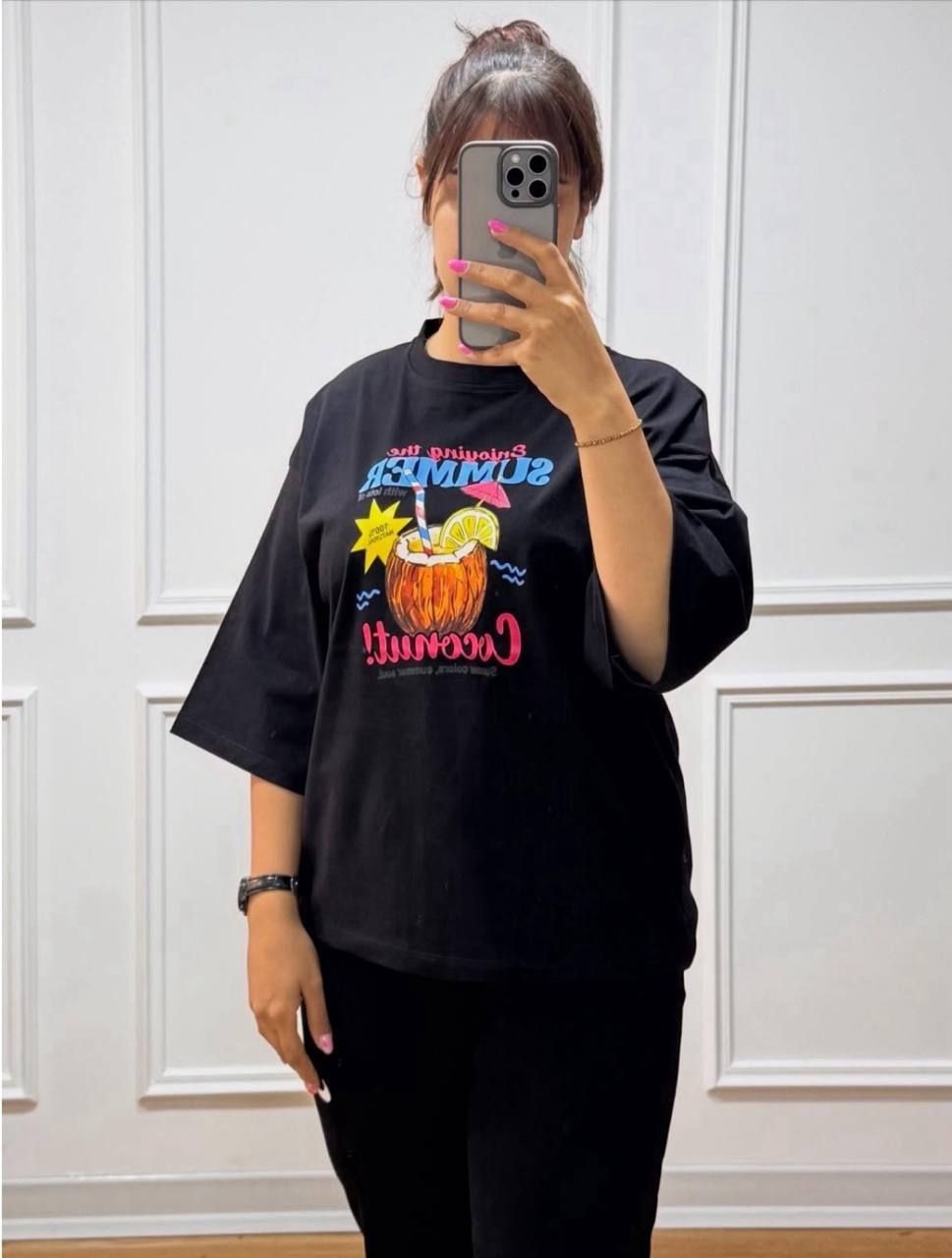 تیشرت باکسی 😍luxury😍 (کاملا مزونی) ➖سایز بندی :فری سايز از 36 تا 46 ➖جنس : نخ پنبه سوپر
