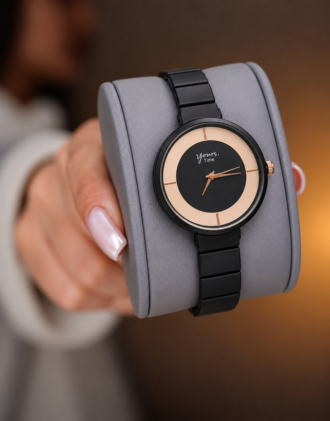 YOUTS time ⌚️new collection 🍃زنونه فانتزی مدل مارتینی موتور کوارتز برند شرکتی قفل کلیپسی بند استیل رنگی